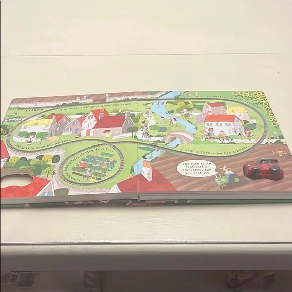 Red and Black Pull Back Busy Train Book - Picture 2 of 4